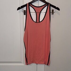 ALO Yoga Coral Tank Top with Black Trim Sz M